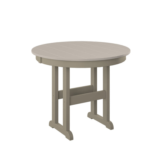 Polybird - 38" Round Table "Counter Height" Sand And Weatherwood - P15-C-SN-WW view 1