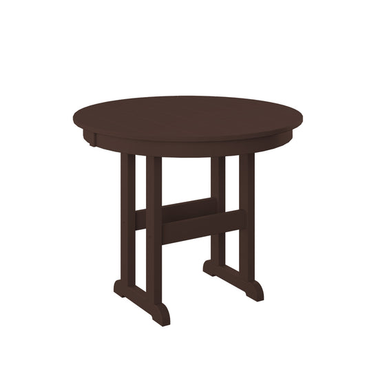 Polybird - 38" Round Table "Counter Height" Tudor Brown - P15-C-TB view 1