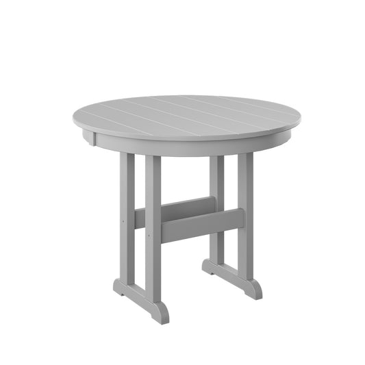 Polybird - 38" Round Table Light Gray - P15-R-LG view 1