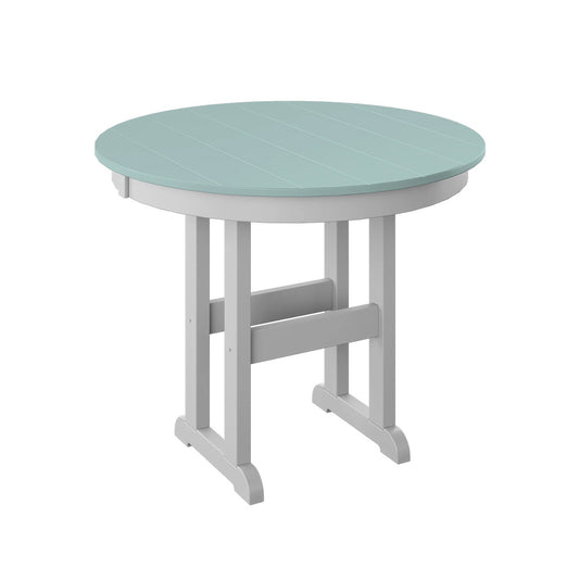 Polybird - 38" Round Table Sage And White - P15-R-SG-WT view 1