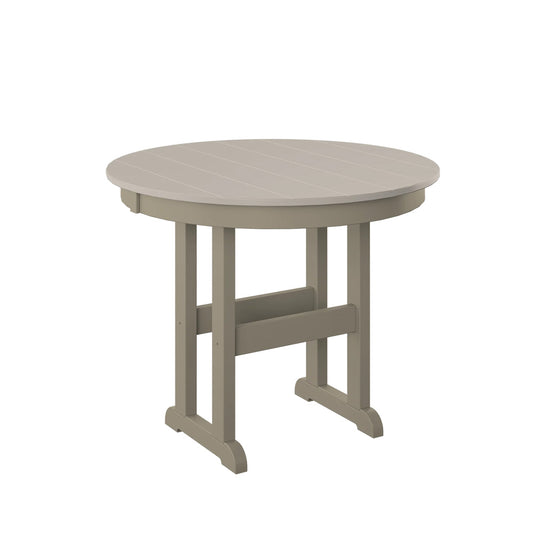 Polybird - 38" Round Table Sand And Weatherwood - P15-R-SN-WW view 1