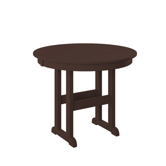 Polybird - 38" Round Table Tudor Brown - P15-R-TB view 1