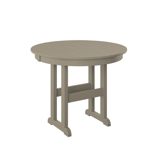 Polybird - 38" Round Table Weatherwood - P15-R-WW view 1