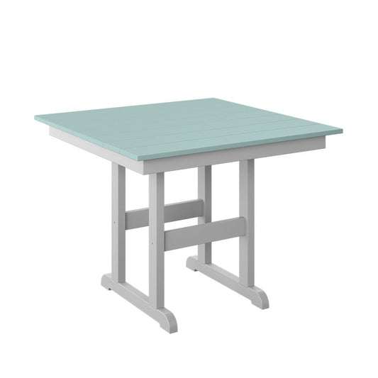 Polybird - 38" Square Table "Counter Height" Sage And White - P16-C-SG-WT view 1