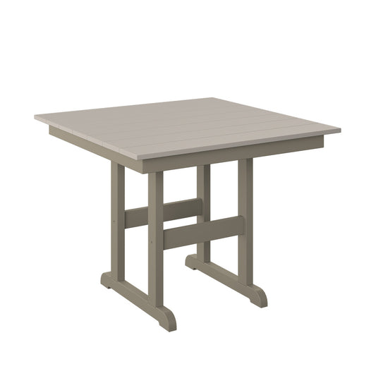 Polybird - 38" Square Table "Counter Height" Sand And Weatherwood - P16-C-SN-WW view 1