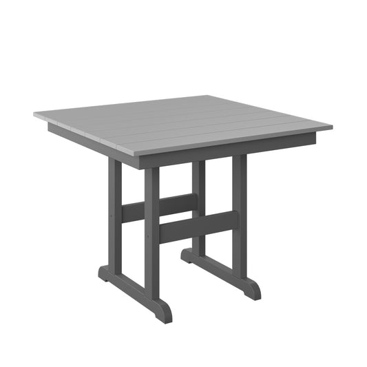 Polybird - 38" Square Table Light Gray And Charcoal - P16-R -LG-CH view 1