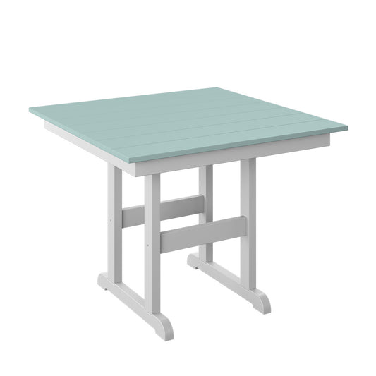Polybird - 38" Square Table Sage And White - P16-R -SG-WT view 1