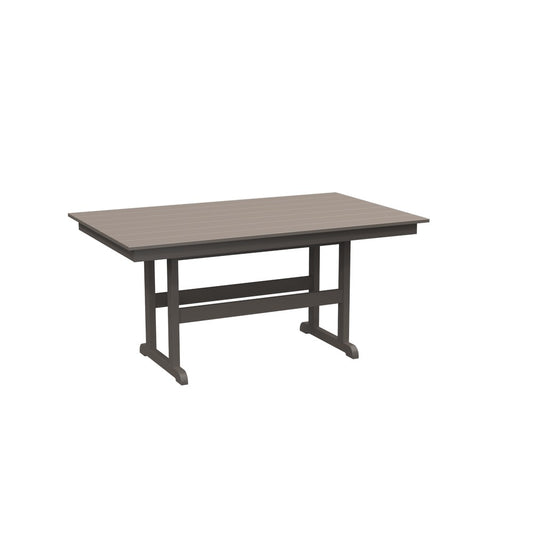 Polybird - 38" X 64" Table Charcoal - P19-R-CH view 1