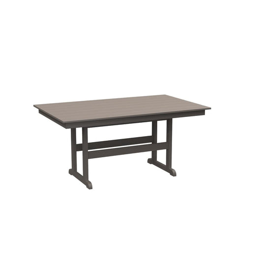 Polybird - 38" X 64" Table "Counter Height" Charcoal - P19-C-CH view 1