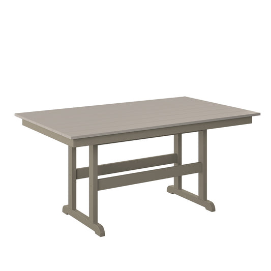 Polybird - 38" X 64" Table "Counter Height" Sand And Weatherwood - P19-C-SN-WW view 1