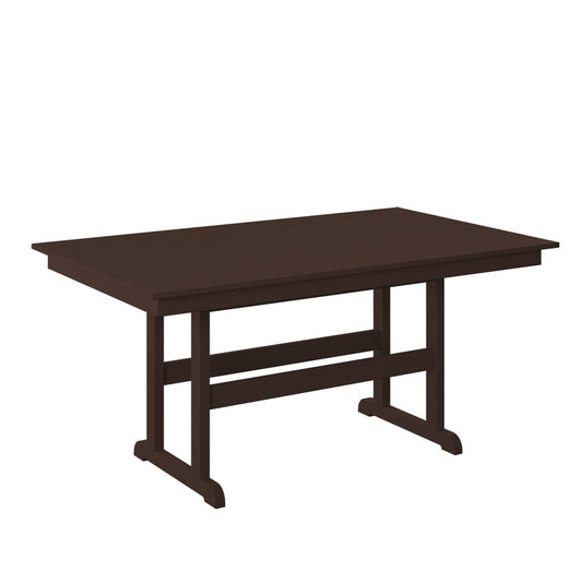 Polybird - 38" X 64" Table "Counter Height" Tudor Brown - P19-C-TB view 1