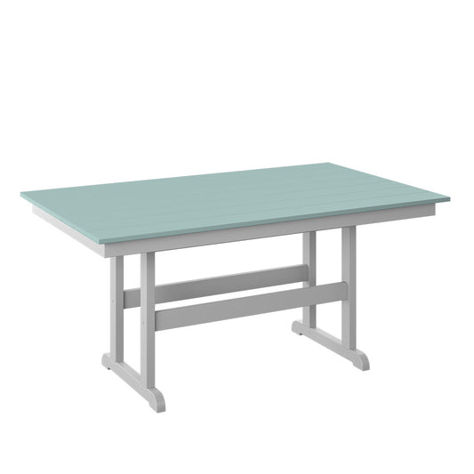 Polybird - 38" X 64" Table Sage And White - P19-R-SG-WT view 1