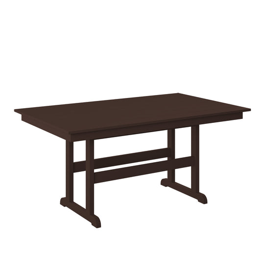 Polybird - 38" X 64" Table Tudor Brown - P19-R-TB view 1
