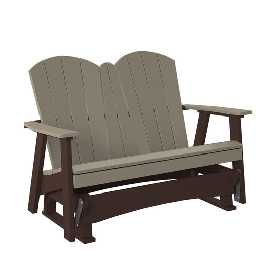 Polybird - 4' Chair Glider Weatherwood And Tudor Brown - P31-WW-TB view 1