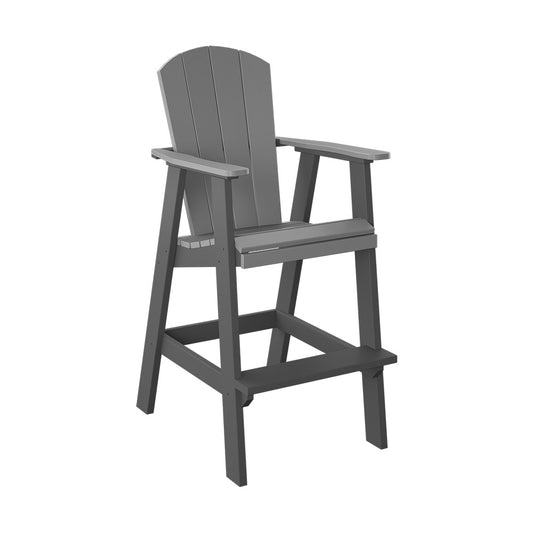 Polybird - Balcony Chair "Bar Height" Light Gray And Charcoal - P4-B-LG-CH view 1