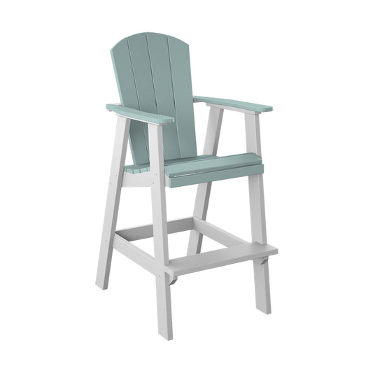 Polybird - Balcony Chair "Bar Height" Sage And White - P4-B-SG-WT view 1