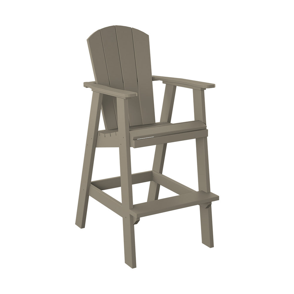 Polybird - Balcony Chair "Bar Height" Weatherwood - P4-B-WW view 1