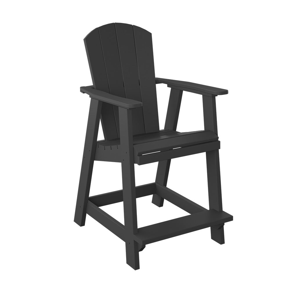Polybird - Balcony Chair "Counter Height" Black - P4-C-BK view 1