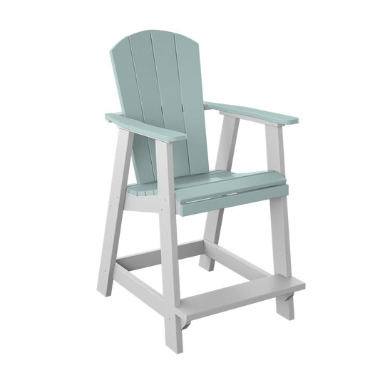 Polybird - Balcony Chair "Counter Height" Sage And White - P4-C-SG-WT view 1