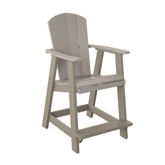 Polybird - Balcony Chair "Counter Height" Sand And Weatherwood - P4-C-SN-WW view 1