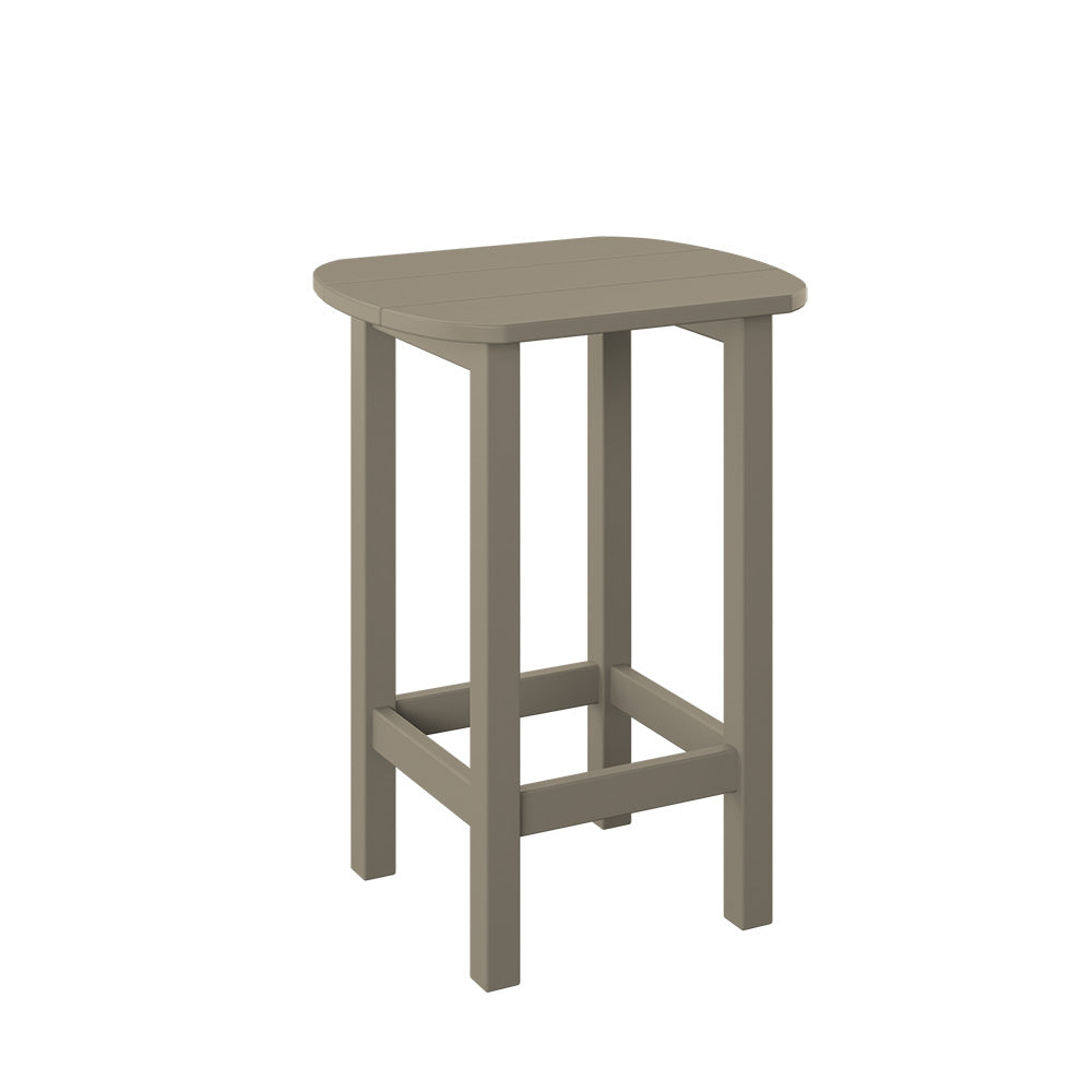 Polybird - Balcony End Table Weatherwood - P50-WW view 1