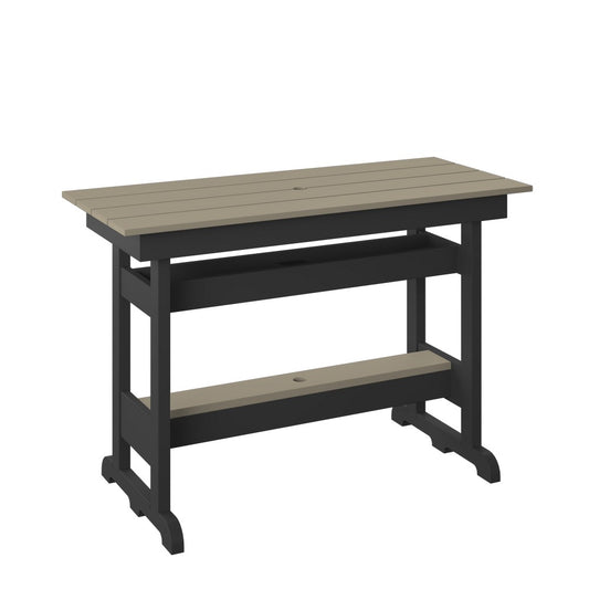 Polybird - Bar Table Weatherwood And Black - P99-WW-BK view 1