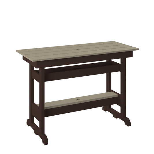 Polybird - Bar Table Weatherwood And Tudor Brown - P99-WW-TB view 1