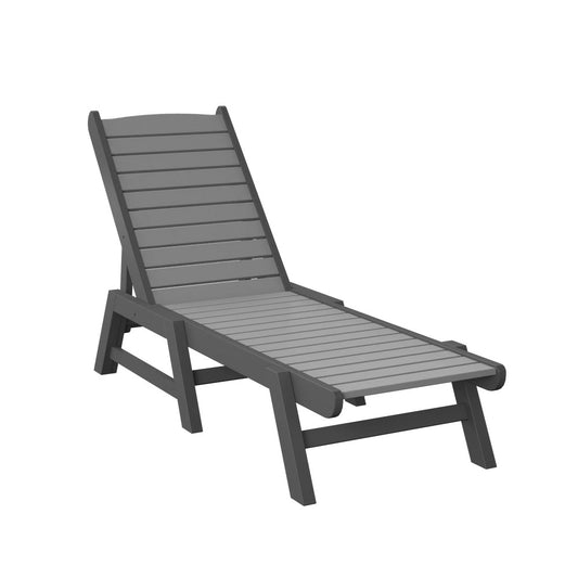 Polybird - Chaise Lounge Light Gray And Charcoal - P70-LG-CH view 1