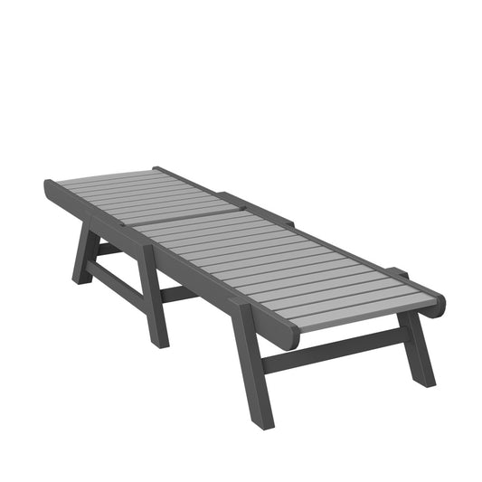 Polybird - Chaise Lounge Light Gray And Charcoal - P70-LG-CH view 2