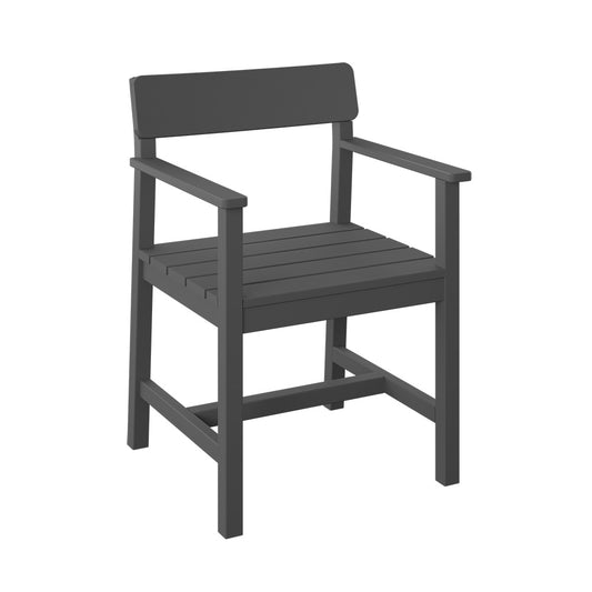 Polybird - Club Dining Chair Charcoal - P95-R-CH view 1