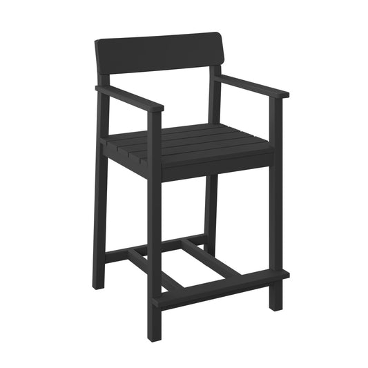 Polybird - Club Dining Chair "Counter Height" Black - P95-C-BK view 1