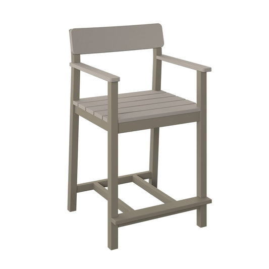 Polybird - Club Dining Chair "Counter Height" Sand And Weatherwood - P95-C-SN-WW view 1