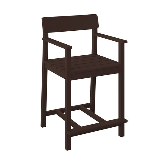Polybird - Club Dining Chair "Counter Height" Tudor Brown - P95-C-TB view 1
