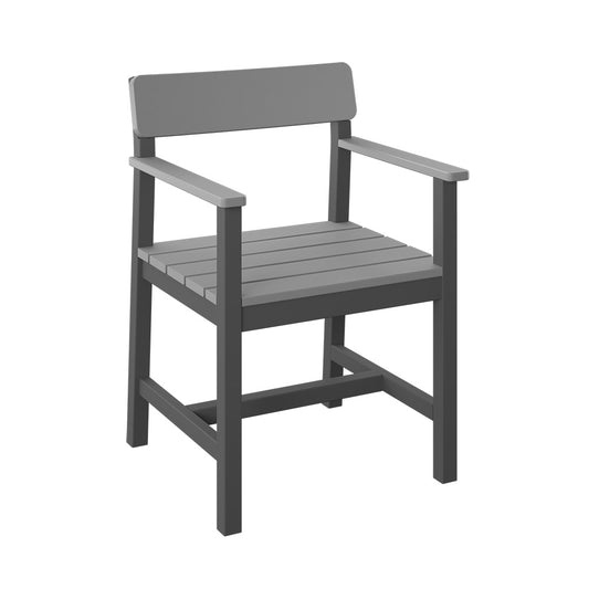 Polybird - Club Dining Chair Light Gray And Charcoal - P95-R-LG-CH view 1