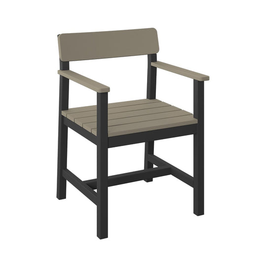 Polybird - Club Dining Chair Weatherwood And Black - P95-R-WW-BK view 1