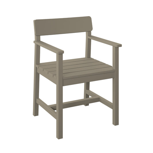 Polybird - Club Dining Chair Weatherwood - P95-R-WW view 1