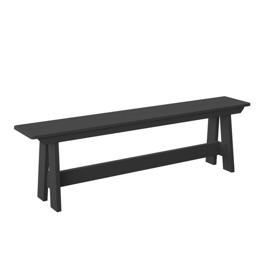 Polybird - Dining Bench Black - P14-R-BK view 1
