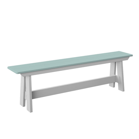 Polybird - Dining Bench Sage And White - P14-R-SG-WT view 1