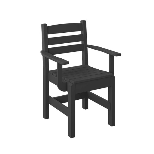 Polybird - Dining Captain Chair Black - P11-R-BK view 1