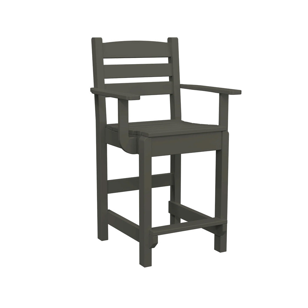 Polybird - Dining Captain Chair "Counter Height" Coffee - P11-C-CF view 1