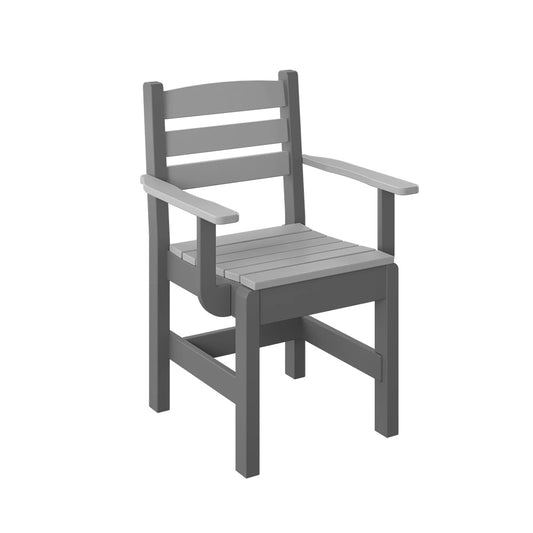 Polybird - Dining Captain Chair Light Gray And Charcoal - P11-R-LG-CH view 1