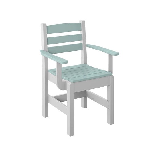 Polybird - Dining Captain Chair Sage And White - P11-R-SG-WT view 1