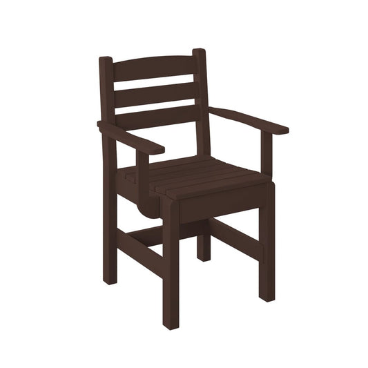 Polybird - Dining Captain Chair Tudor Brown - P11-R-TB view 1