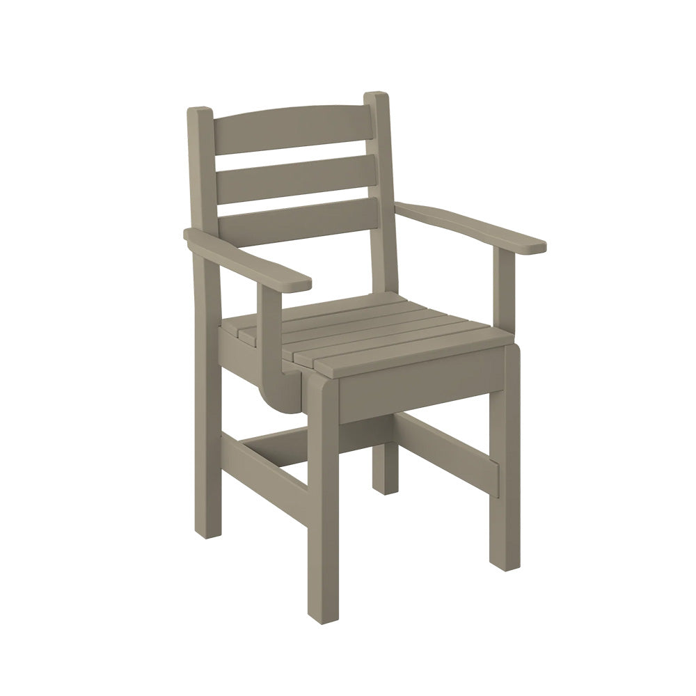 Polybird - Dining Captain Chair Weatherwood - P11-R-WW view 1