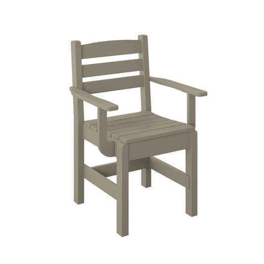 Polybird - Dining Captain Chair Weatherwood - P11-R-WW view 1