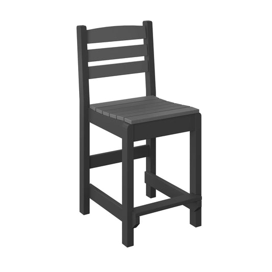 Polybird - Dining Side Chair "Counter Height" Charcoal - P10-C-CH view 1