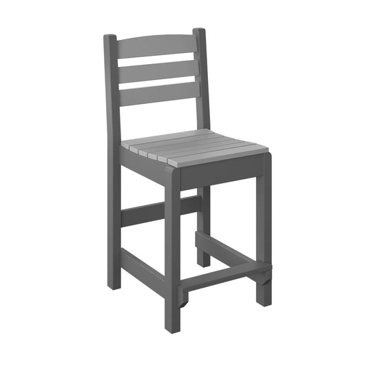Polybird - Dining Side Chair "Counter Height" Light Gray And Charcoal - P10-C-LG-CH view 1