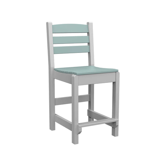 Polybird - Dining Side Chair "Counter Height" Sage And White - P10-C-SG-WT view 1