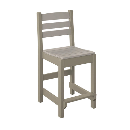 Polybird - Dining Side Chair "Counter Height" Sand And Weatherwood - P10-C-SN-WW view 1