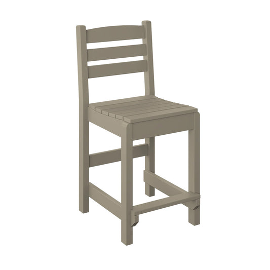 Polybird - Dining Side Chair "Counter Height" Weatherwood - P10-C-WW view 1